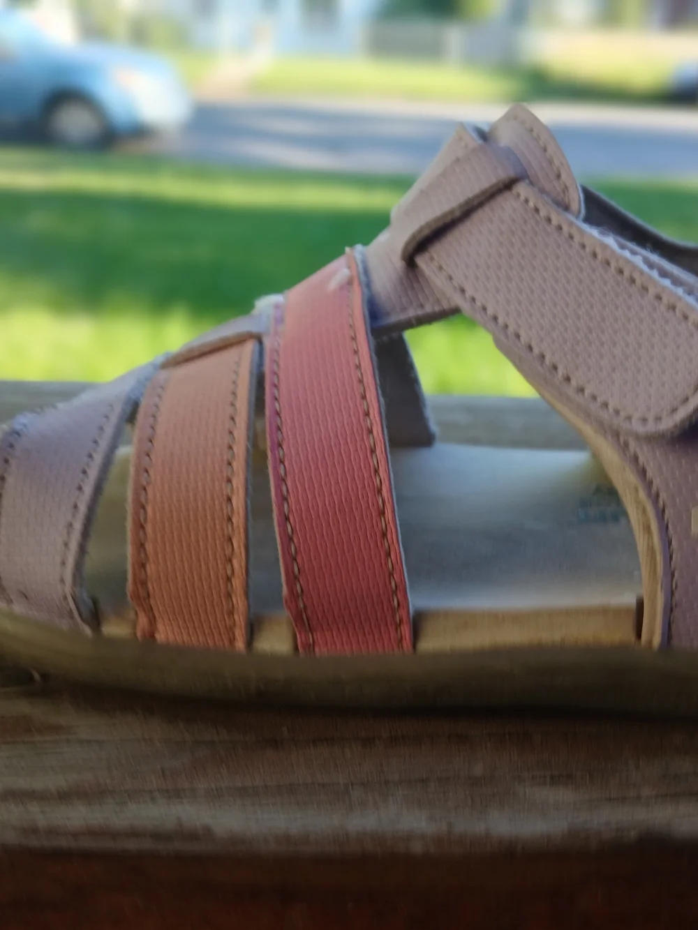Active USA Purple Kids' Sandals with Truck Accent